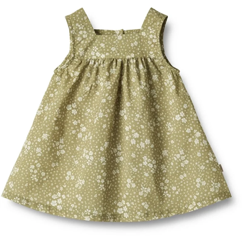 Cocktail DressWheat Green Flowers Dress Ayla