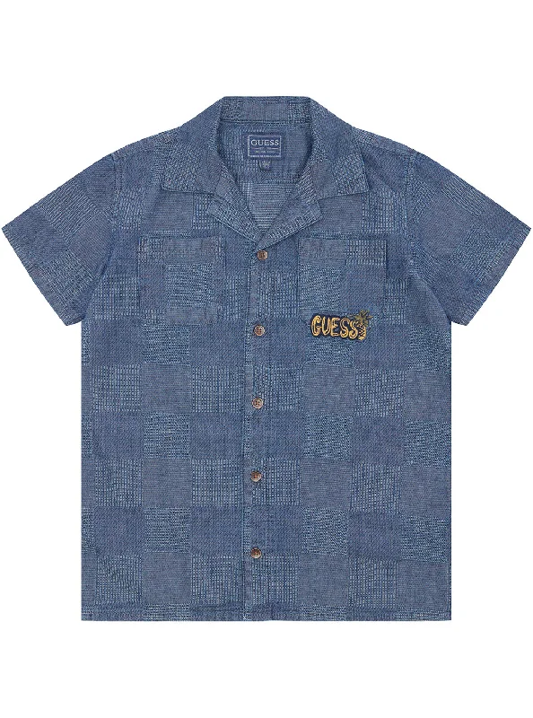 Blue Indigo Dobby Shirt (2-7)Skateboard Shirts