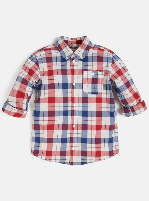 Blue Red Check Shirt (7-16)Recycled Fabric Shirts